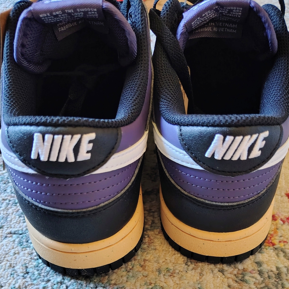 Nike Women's Purple, Black & White Low-Top Sneakers - Picture 6 of 9